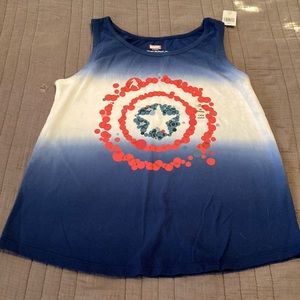 NWT Women's Marvel XS Captain America Tank Top